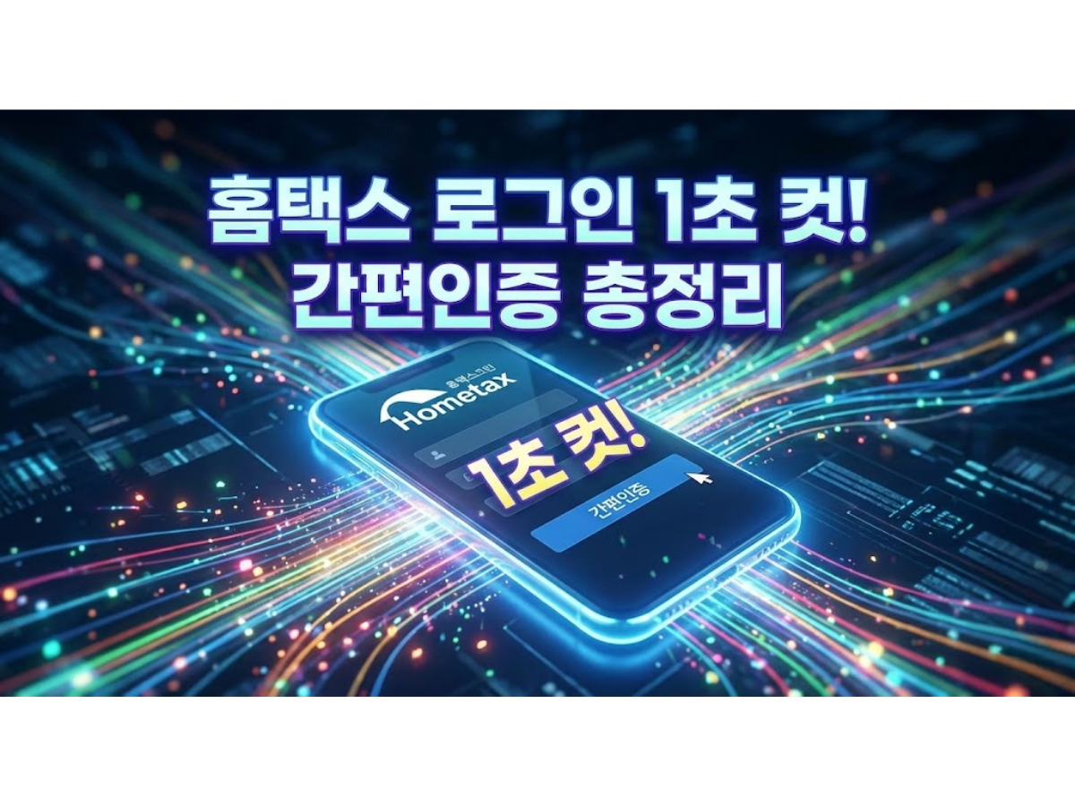 2026년 연말정산 간편인증 등록법, 홈택스 1초 로그인으로 환급금 빨리 확인하는 법