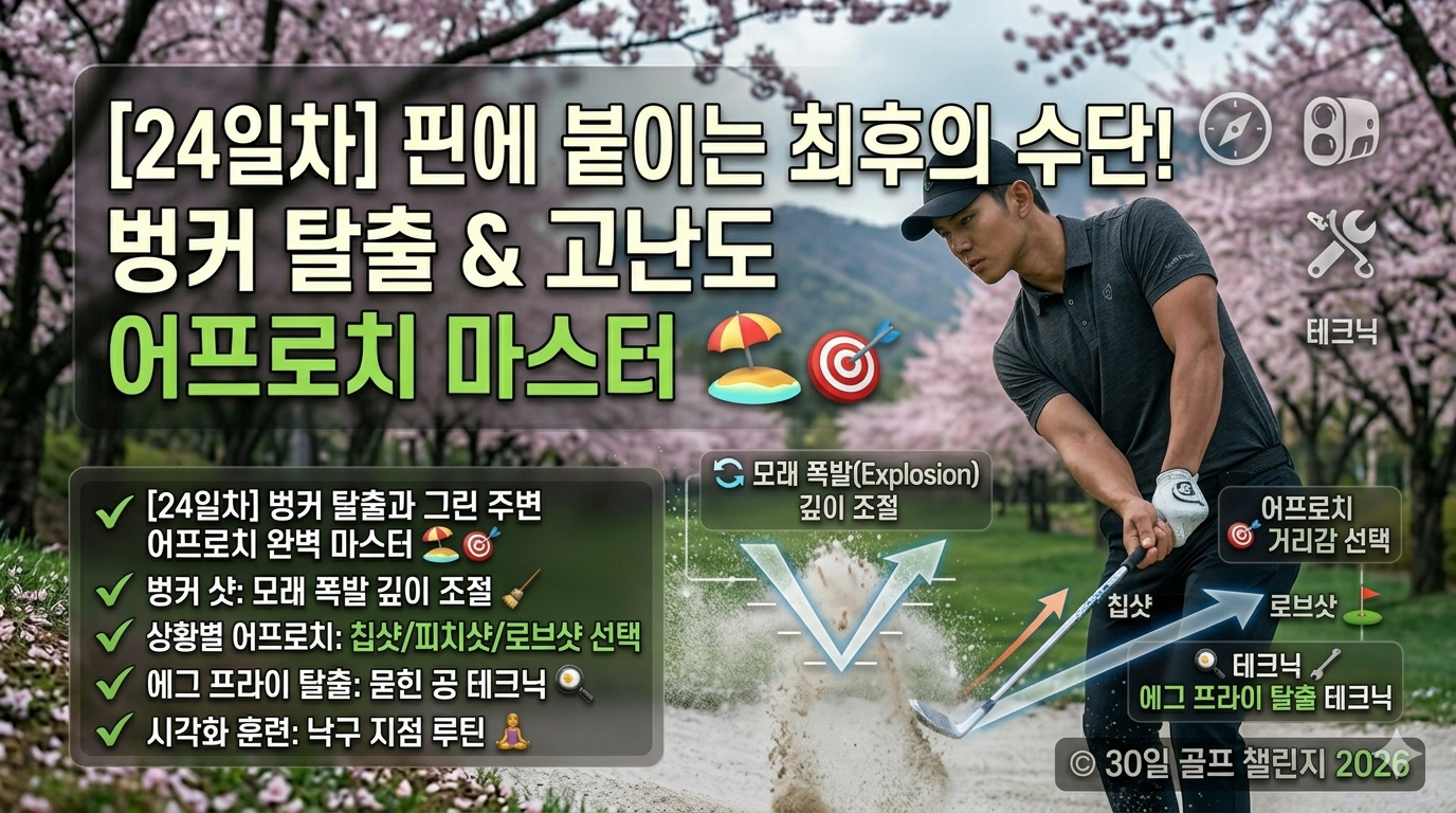 핀에 붙이는 최후의 수단!
벙커 탈출 및 고난도 어프로치 완벽 마스터