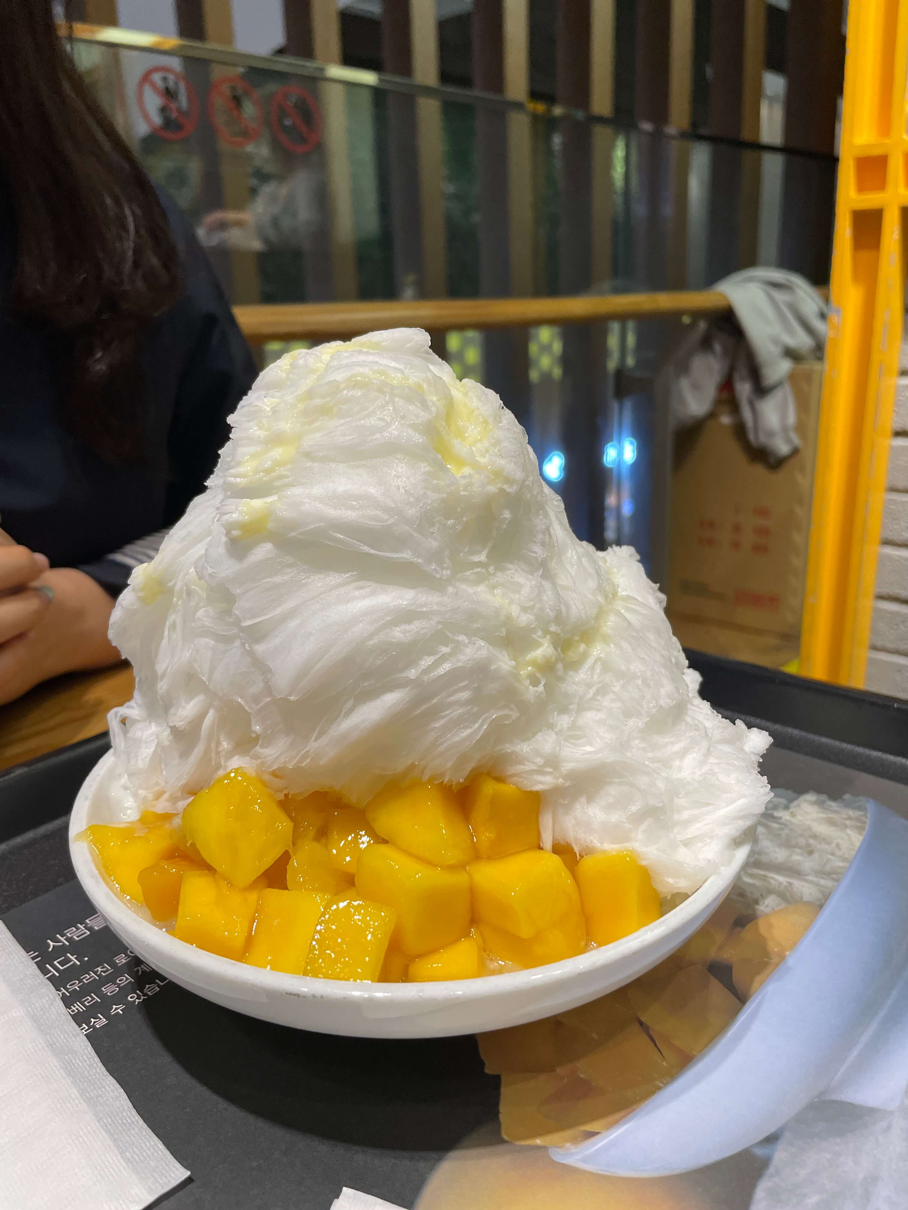 생망고목화빙수-우유얼음