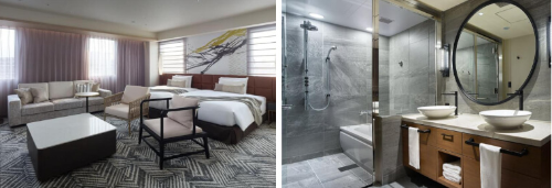 후쿠오카 히카타 호텔 미쓰이 가든 호텔 후쿠오카 기온 객실 침실 / 욕실