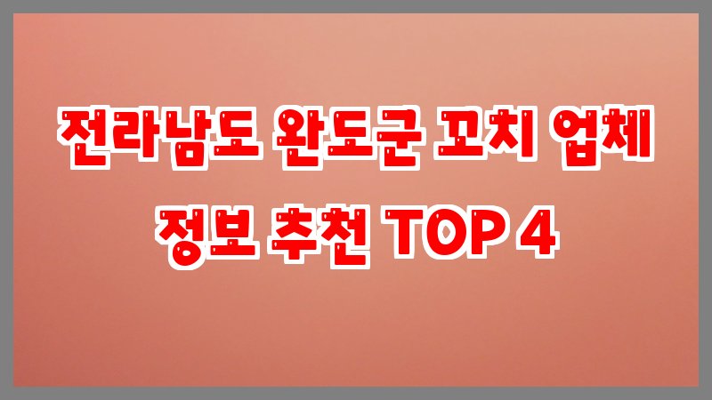 전라남도 완도군 꼬치