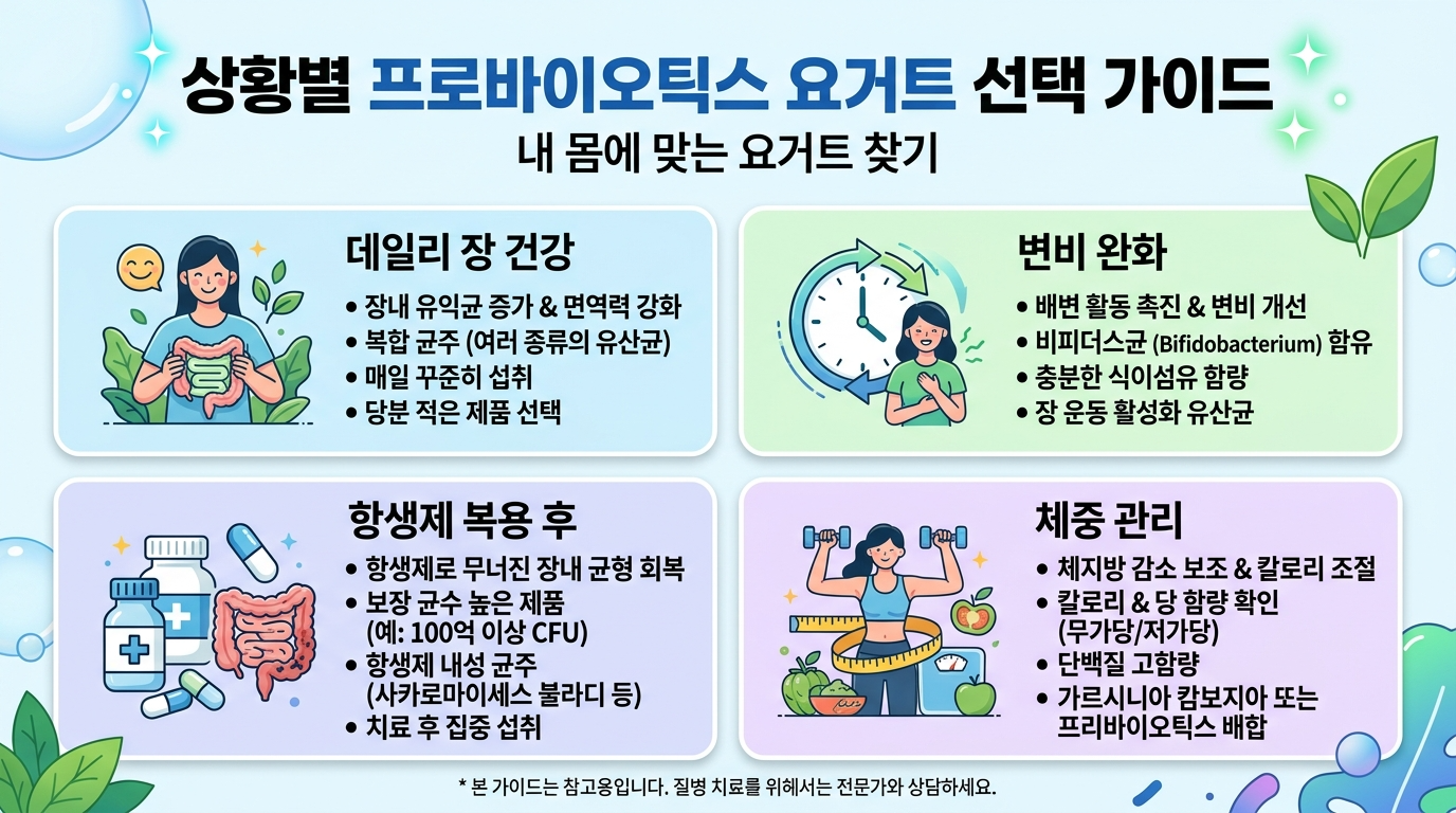 유산균 요구르트 선택 기준