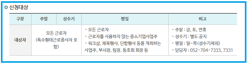 근로자휴양콘도-신청가능대상