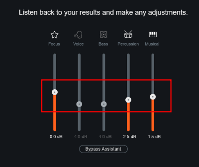 믹스 어시스턴트 조정