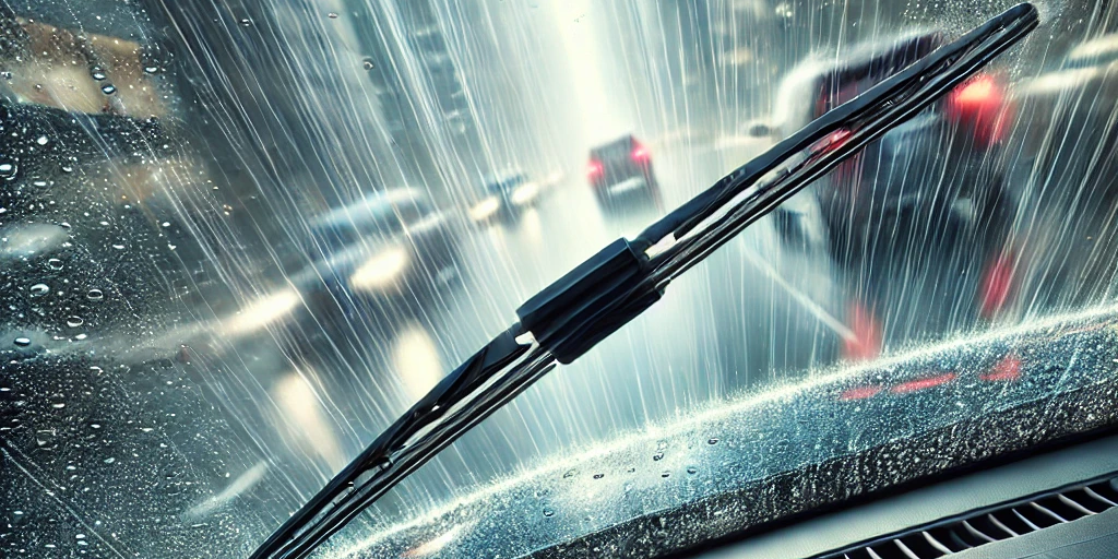 자동차 와이퍼 작동 모습 이미지