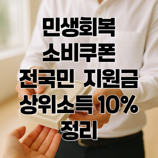 민생회복_소비쿠폰_소득상위10% 정리