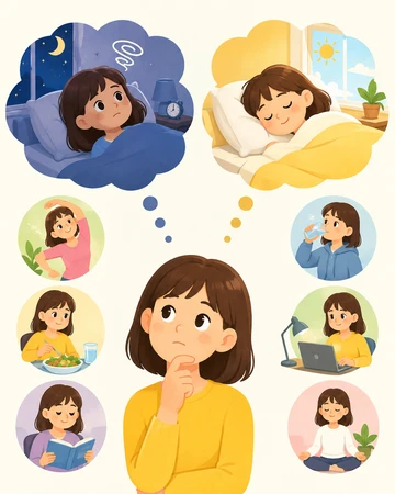 수면 질이 들쭉날쭉할 때 생활 루틴 점검3