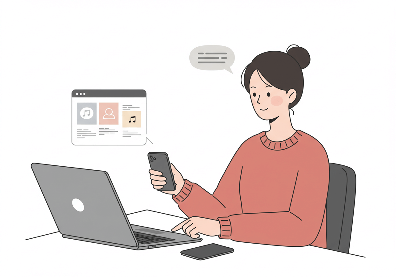 정부24·홈택스 등 온라인으로 신청하는 과정을 상징적으로 묘사 1