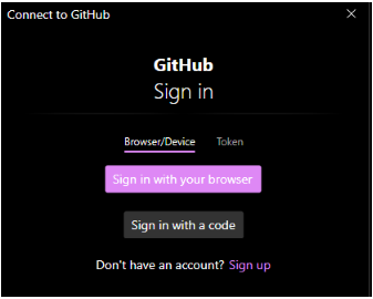 GitHub 로그인 요청 화면