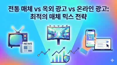 전통 매체 vs 옥외 광고 vs 온라인 광고: 최적의 매체 믹스(Media Mix) 전략 분석