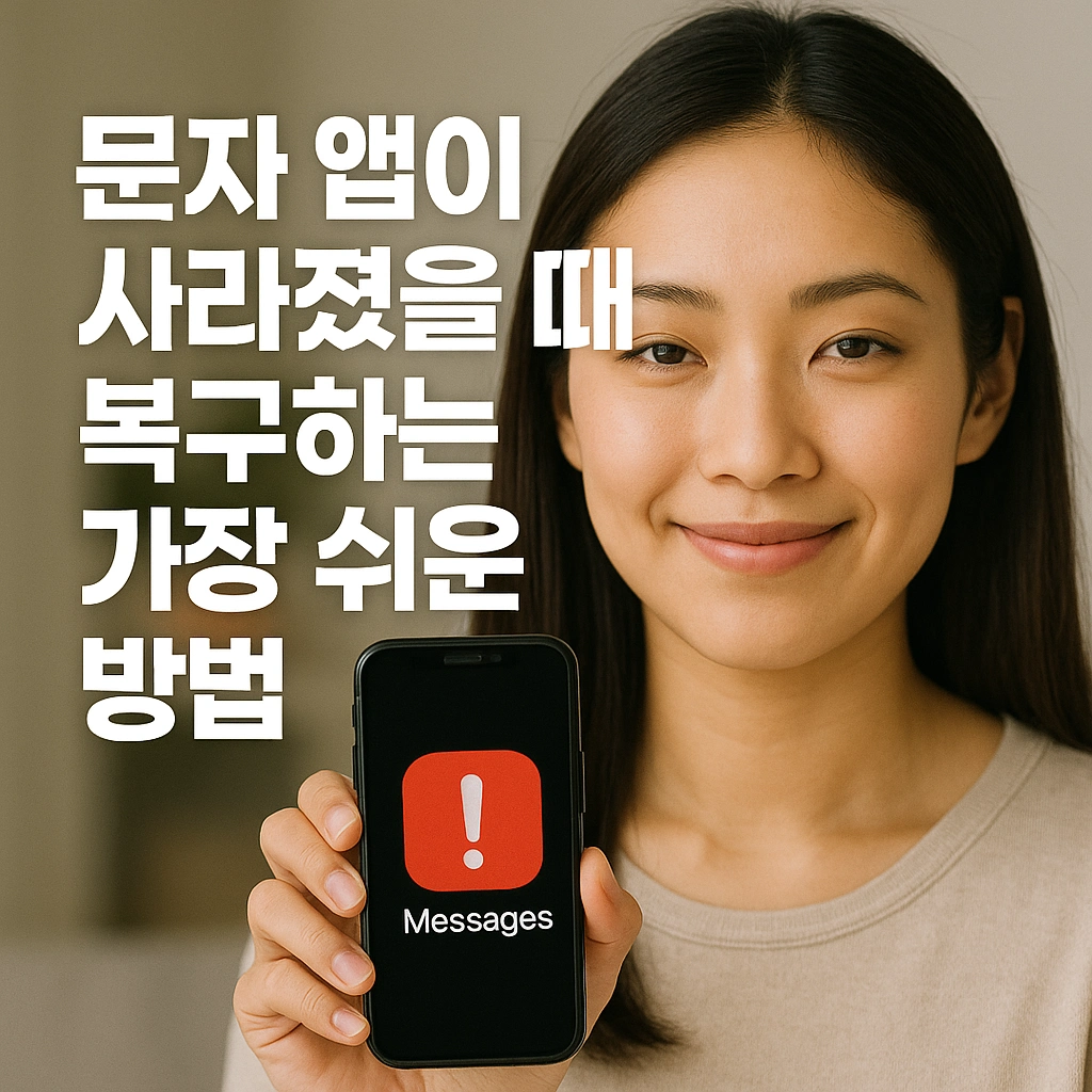 문자 앱이 사라졌을 때 복구하는 가장 쉬운 방법