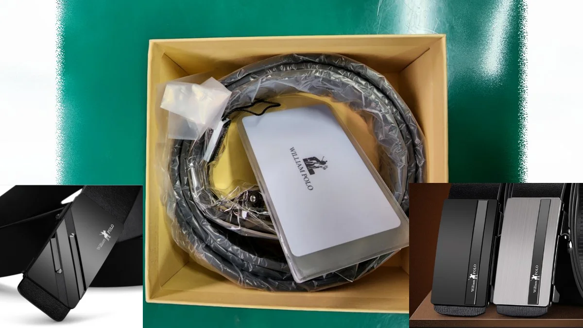 남자-가죽-허리띠-윌리엄-폴로-포장