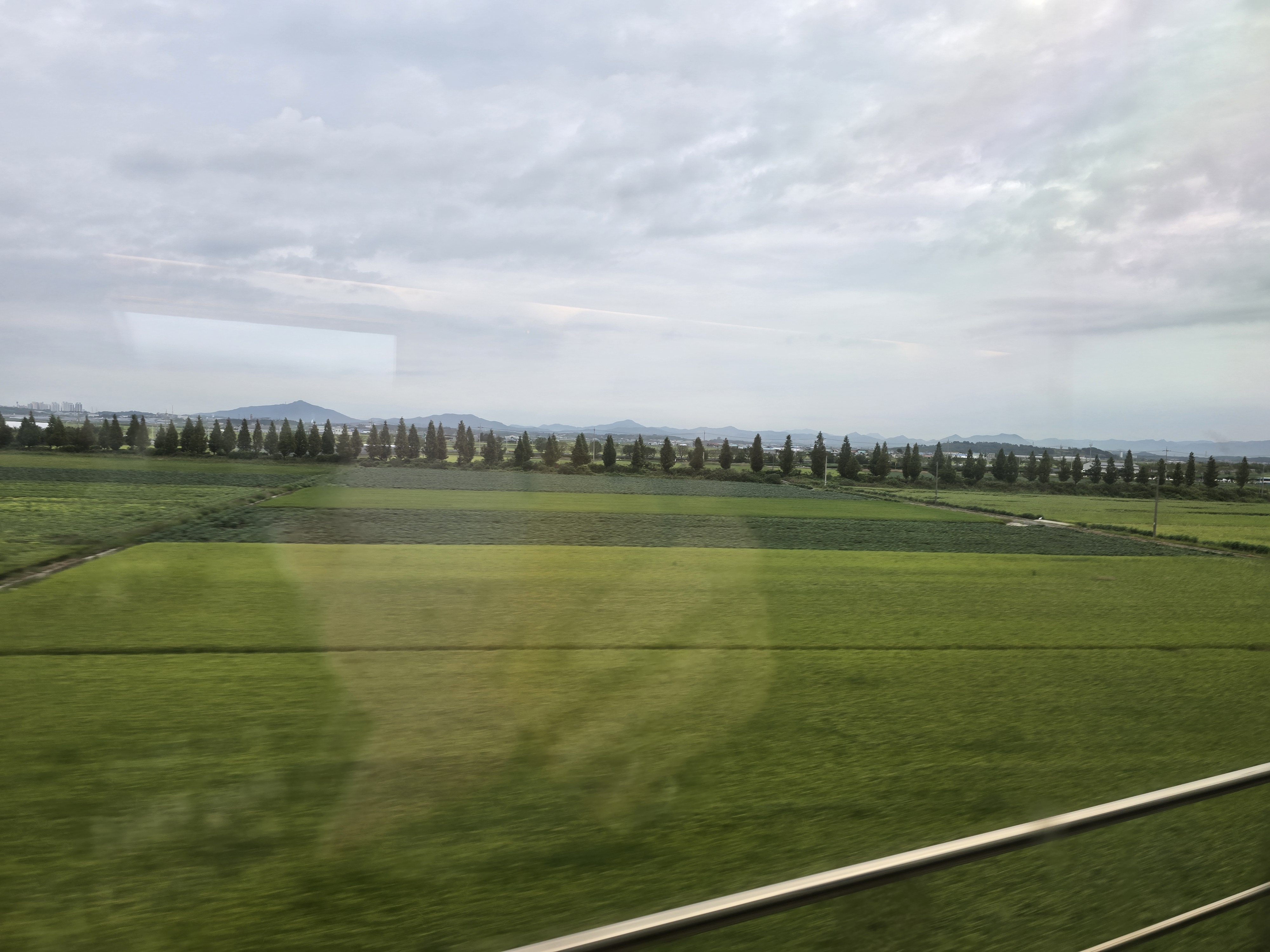 구례가는 기차 안에서 바라본 들판 풍경