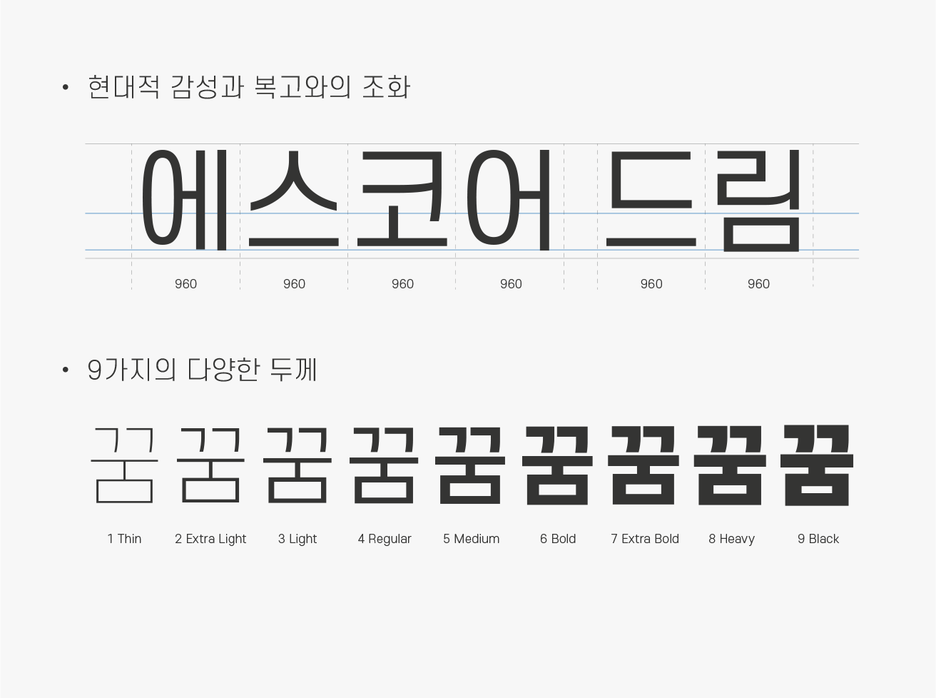 에스코어드림 폰트