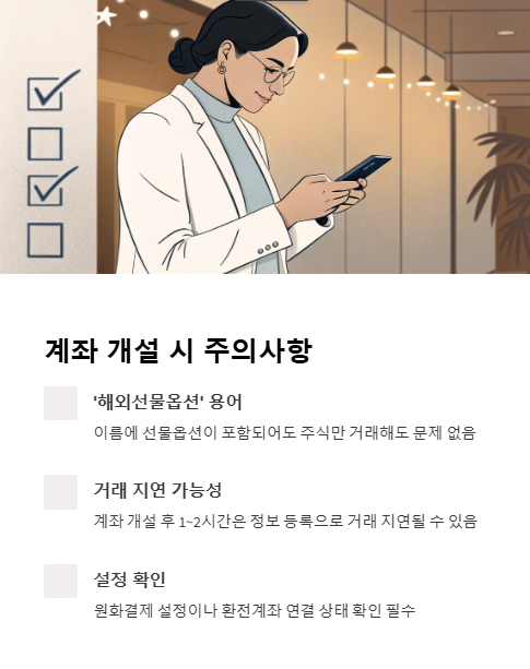계좌 개설 시 주의사항