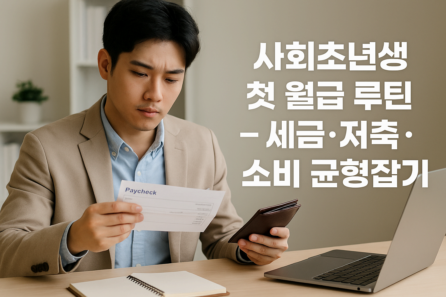 사회초년생 첫 월급 루틴 – 세금·저축·소비 균형잡기