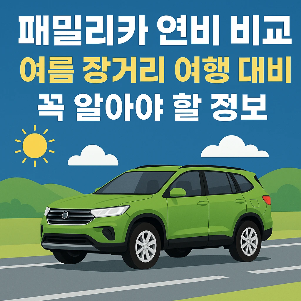 패밀리카 연비 비교