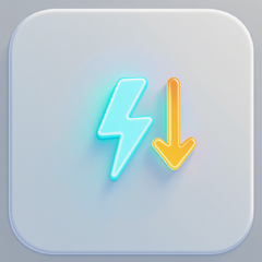 전기 사용량과 요금 절감을 상징하는 번개 아이콘