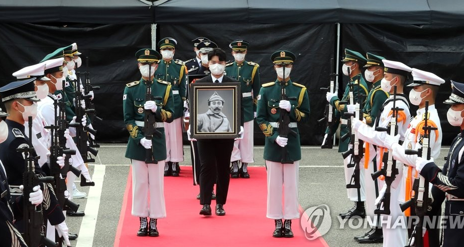 [2023-08-22 연합뉴스 최재구 기자] 홍범도 장군 유해 입장