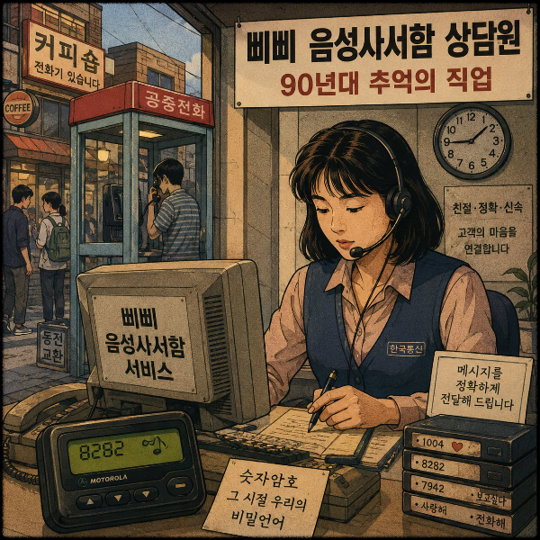 90년대 공중전화 앞에서 밤새 울리던 호출음, 삐삐 음성 사서함 상담원 이야기