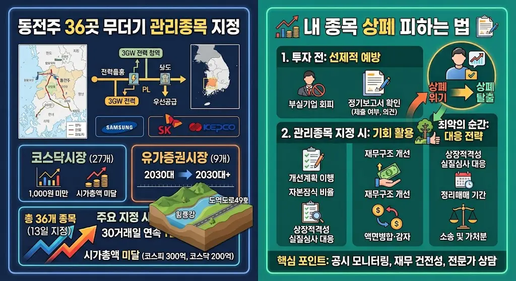 동전주 36곳 무더기 관리종목 이미지
