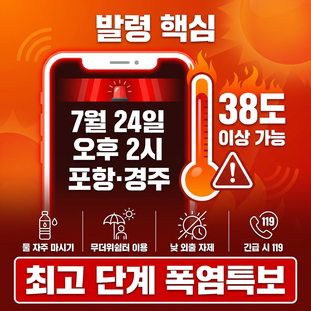 포항·경주 폭염중대경보 발령|폭염경보와 차이·주민 행동요령