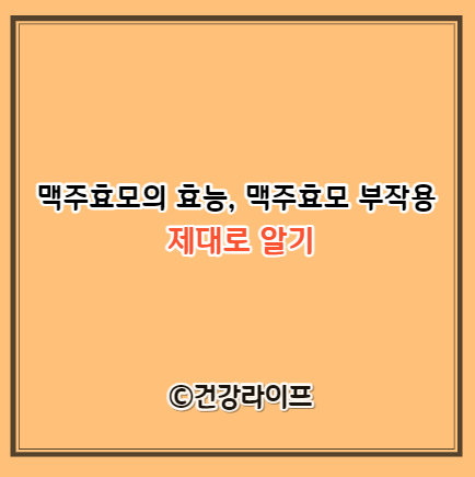 맥주효모의 효능&#44; 맥주효모 부작용