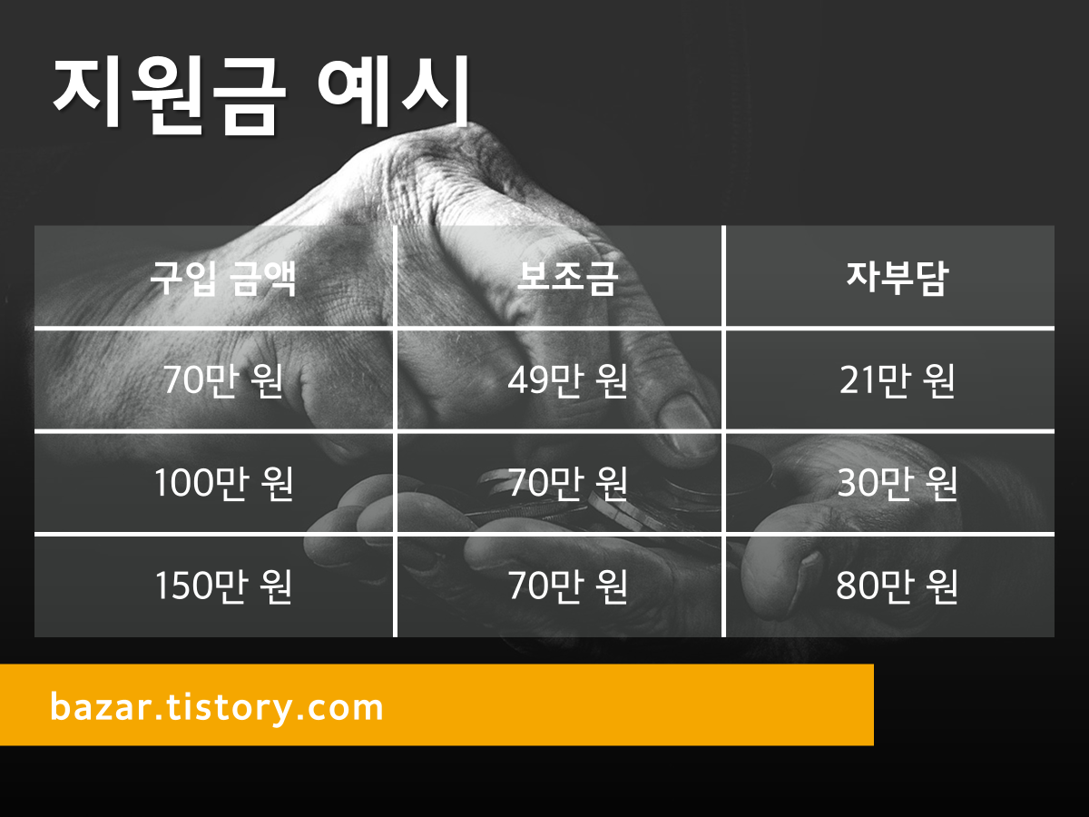 지원금 예시