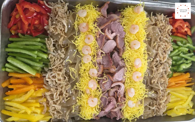 훈제오리냉채-셋팅사진