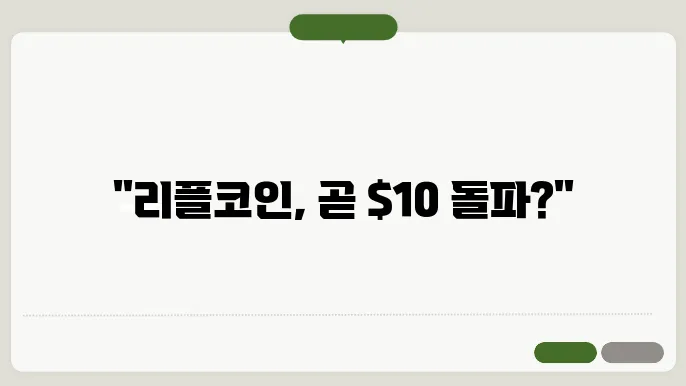 리플코인 가격 및 예상전망