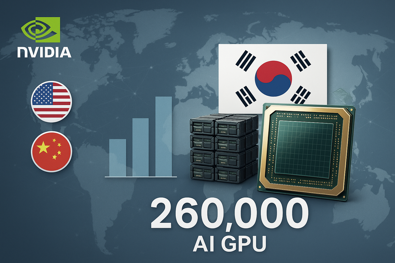 엔비디아, 한국에 AI 칩 26만 개 공급…세계 3위 수준 GPU 인프라 확보