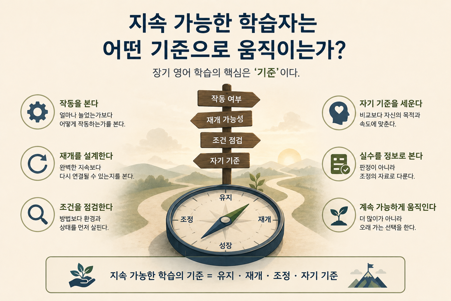 장기 영어 학습에서 지속 가능한 학습자는 어떤 기준으로 움직이는가