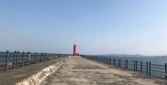 삼척 정라진 방파제 모습