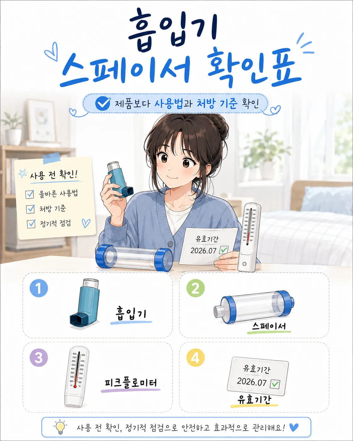 흡입기 스페이서 확인표