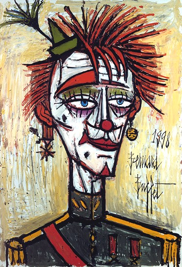 Bernard Buffet -Clown militaire-ArtStrollNote