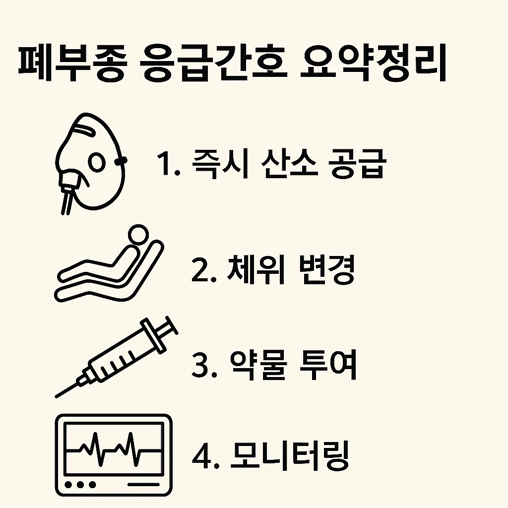 폐부종 응급간호 요약정리: 실무 중심으로 빠르게 파악하기