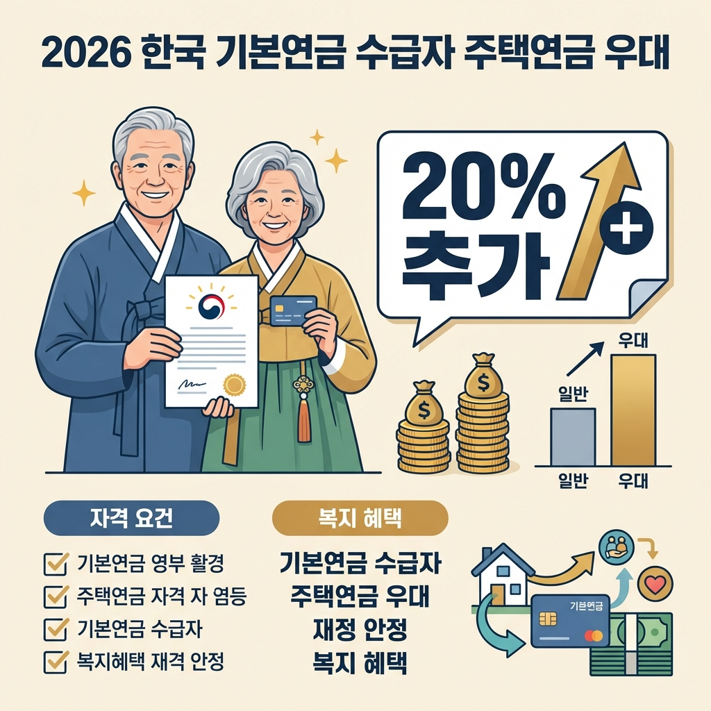 기초연금 수급자 우대형 주택연금 신청 자격과 20% 추가 지급 혜택 (2026년 최신)
