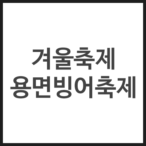 겨울축제-용면빙어축제