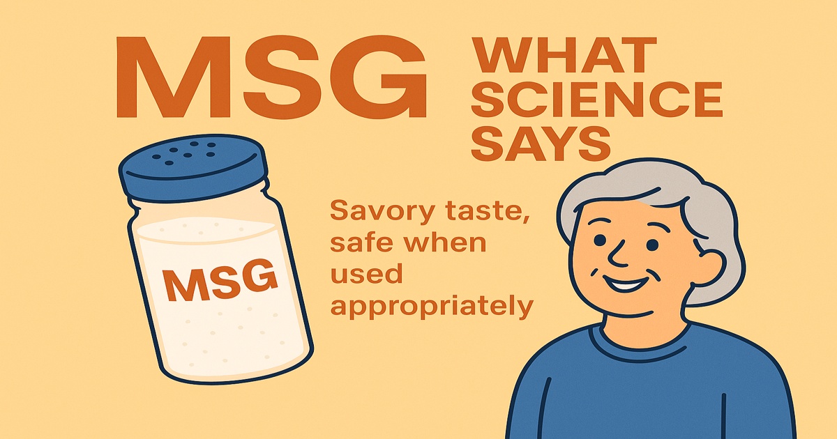 MSG 몸에 해롭다? 과학이 말하는 진실은 따로 있다