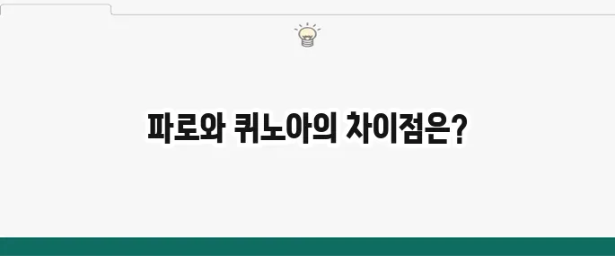파로 효능과 부작용: 슈퍼푸드 퀴노아 비교 분석