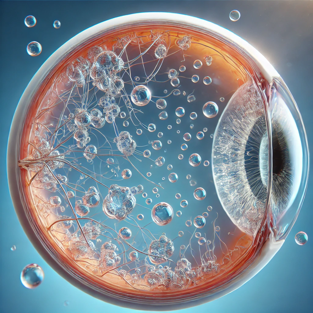 눈의 유리체 구조 이미지