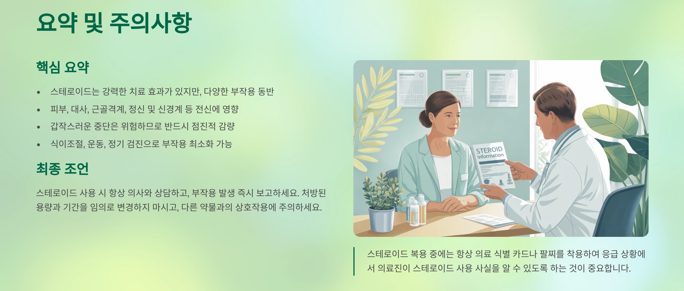 요약 및 주의사항