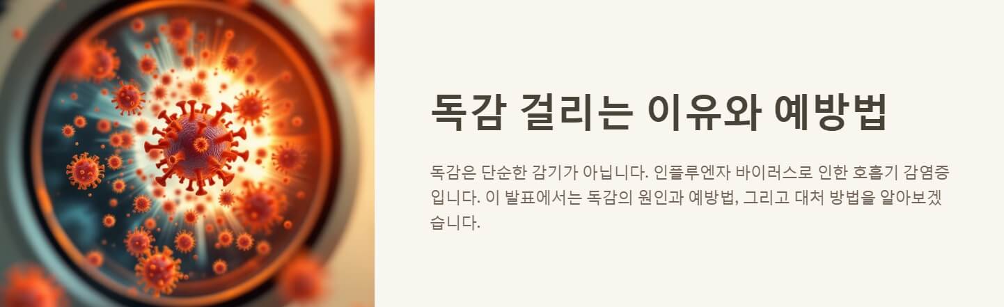 독감 걸리는 이유