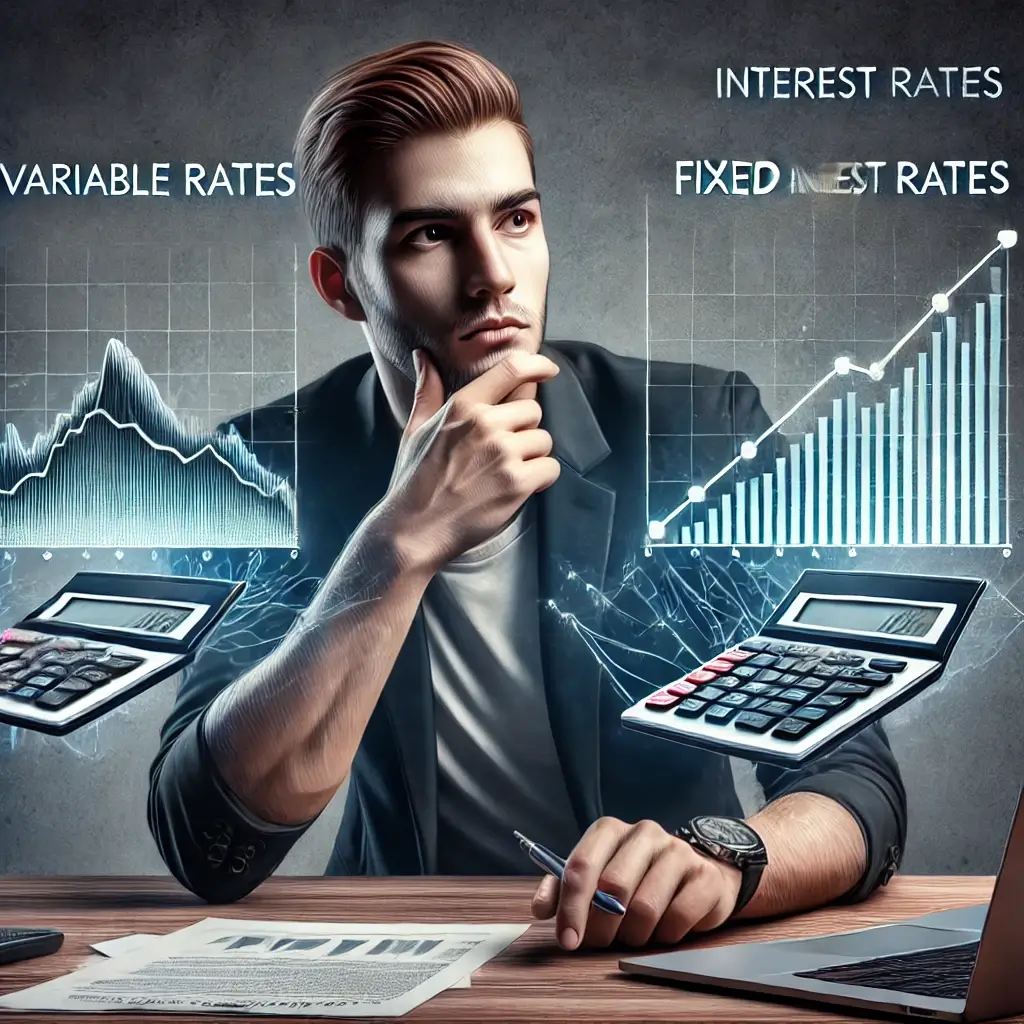 고정금리와-변동금리를-진지하게-비교하는-모습