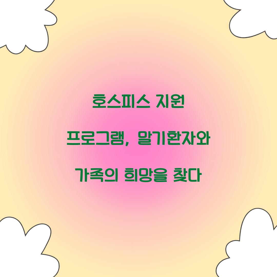 호스피스 지원 프로그램