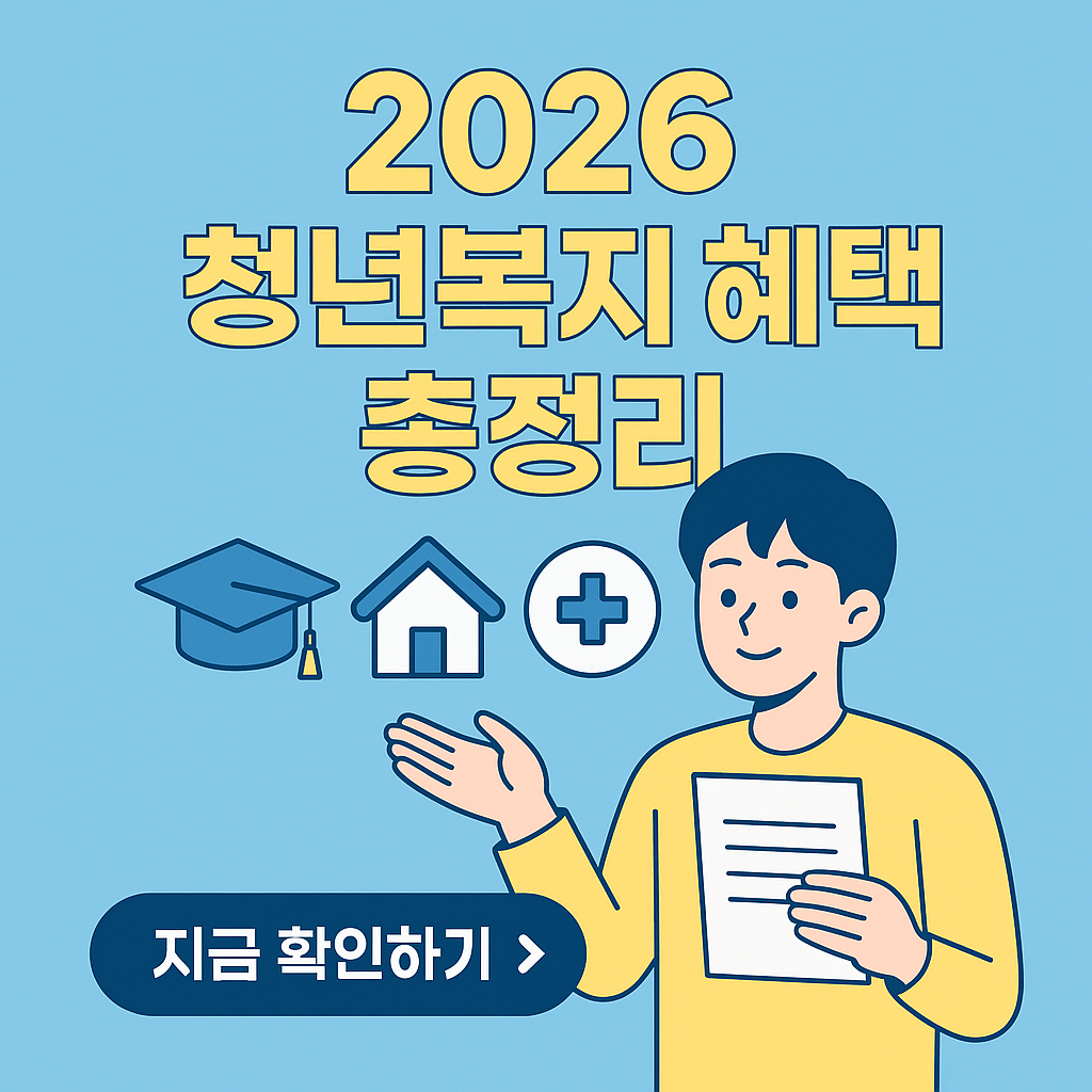 청년이라면 꼭 알아야 할 복지지원 10가지! 자립부터 월세&middot;의료비까지! 청년 복지급여 완전정리 (2026)