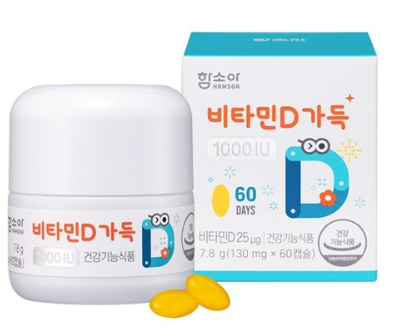 함소아 비타민D 1000IU 60p, 60정, 1개