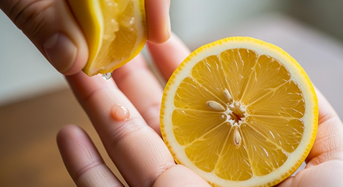 레몬으로 검버섯 없애는 방법