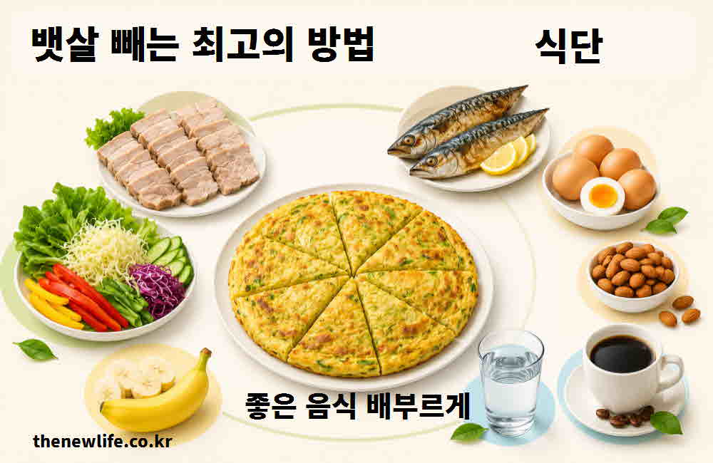 뱃살 빼는 최고의 방법 식단