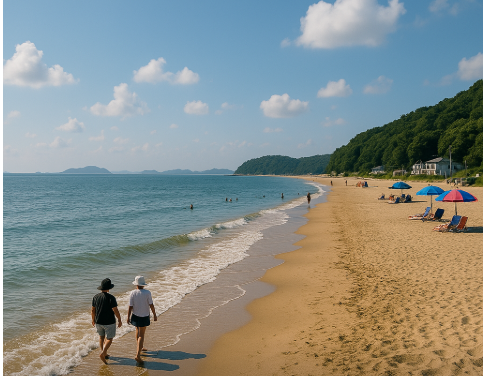 인천강화도 해수욕장 전경